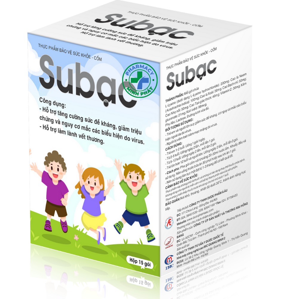 CỐM SUBẠC - HỖ TRỢ TĂNG CƯỜNG SỨC ĐỀ KHÁNG CHO TRẺ